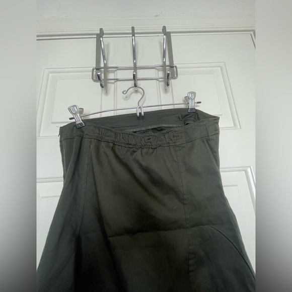 Vintage inspired Military style olive green strapless mini dress “True Love” | M - Picture 5 of 9